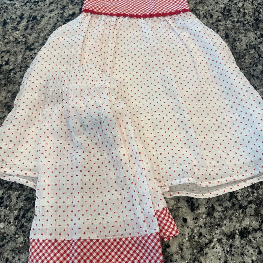 Pippa & Julie Red and White A-Line Matching Set